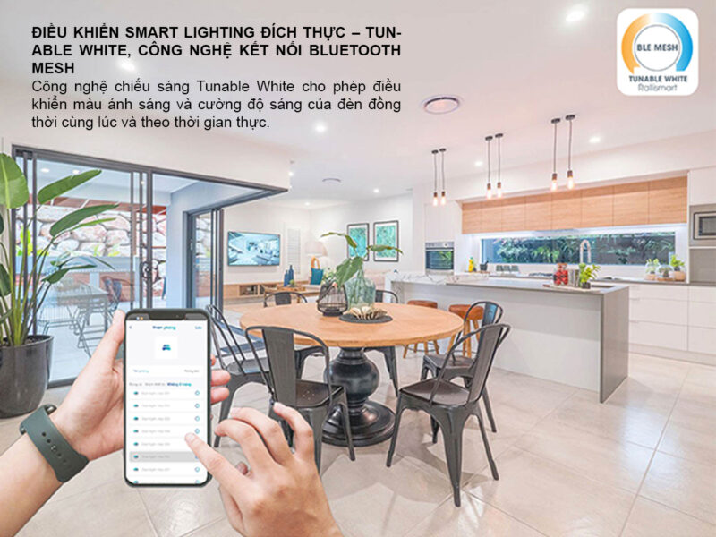 Đèn LED âm trần Downlight thông minh 90/7W
