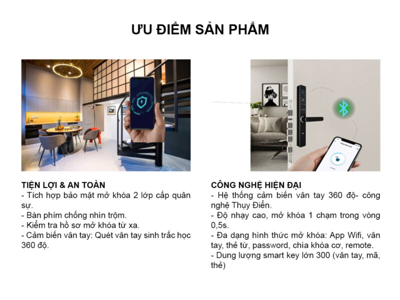 Khóa cửa thông minh U761-FACP - Hình ảnh 3